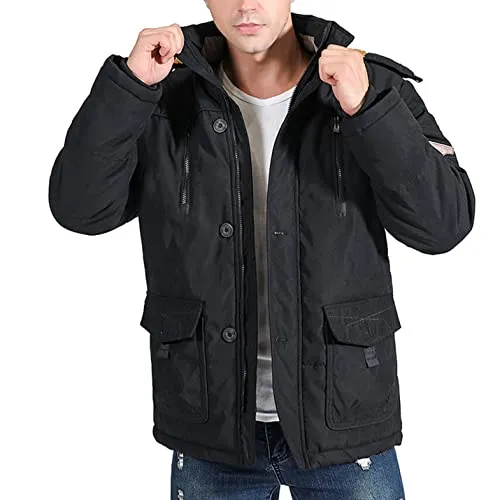 Tanming Winter Ski Parka Jacket, Black