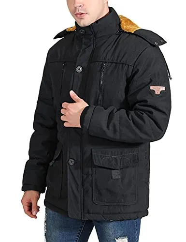 Tanming Winter Ski Parka Jacket, Black