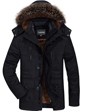 Tanming Winter Ski Parka Jacket, Black