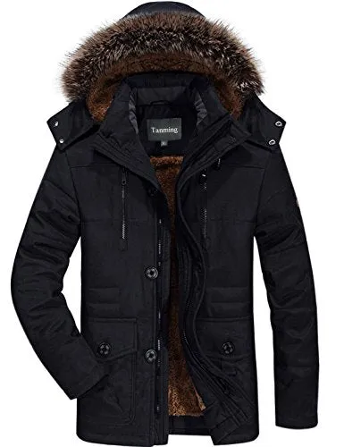 Tanming Winter Ski Parka Jacket, Black