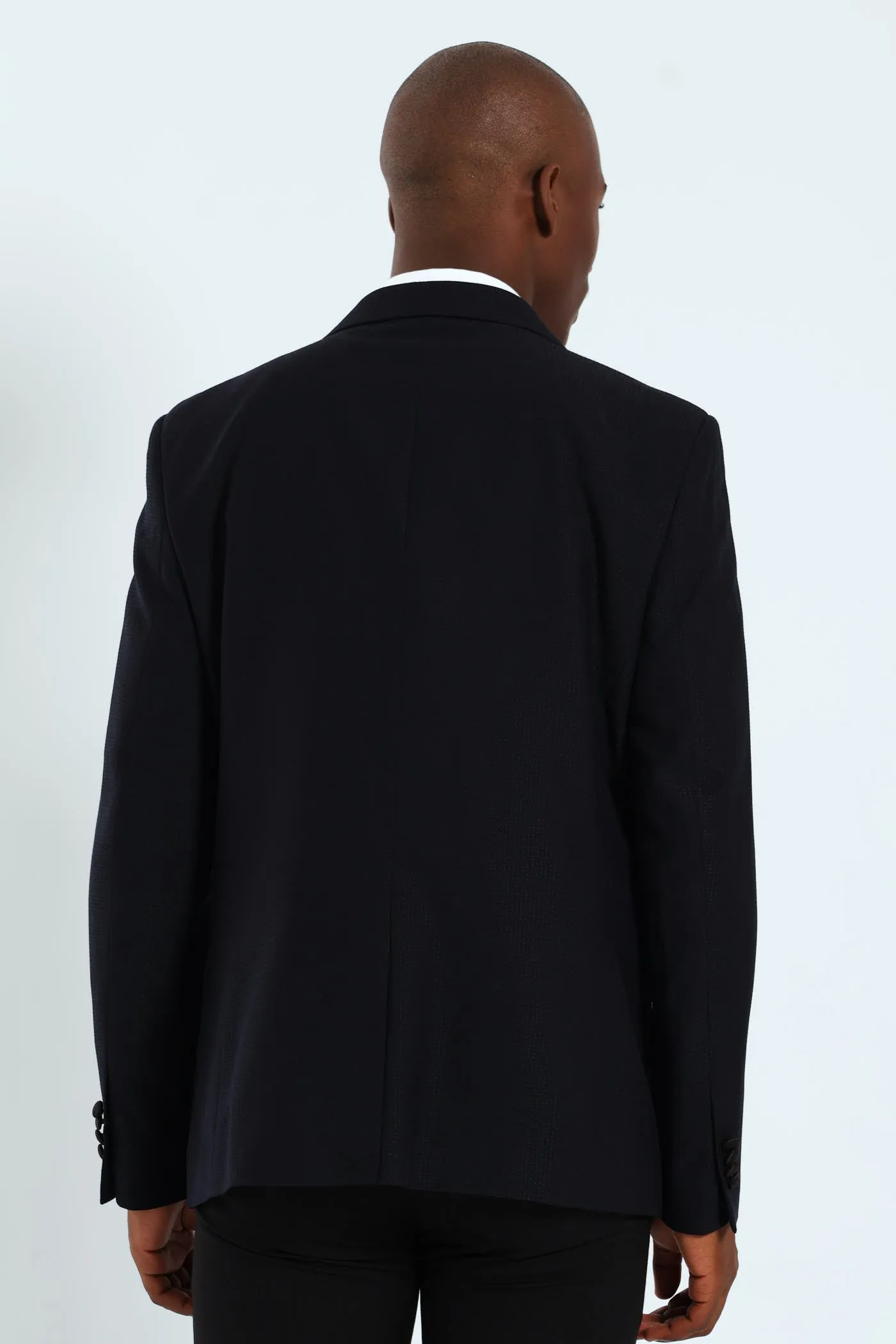 Textured Blazer - Black
