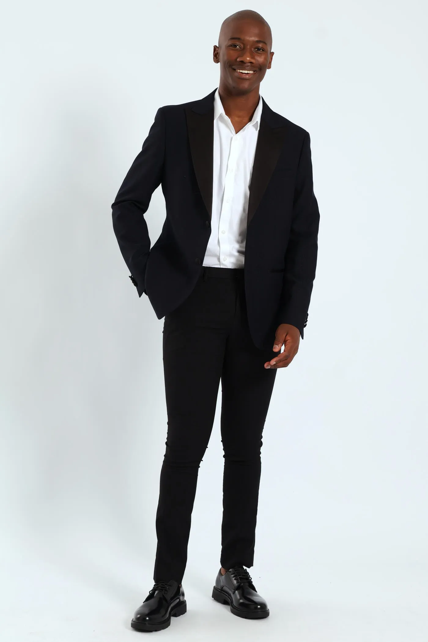 Textured Blazer - Black