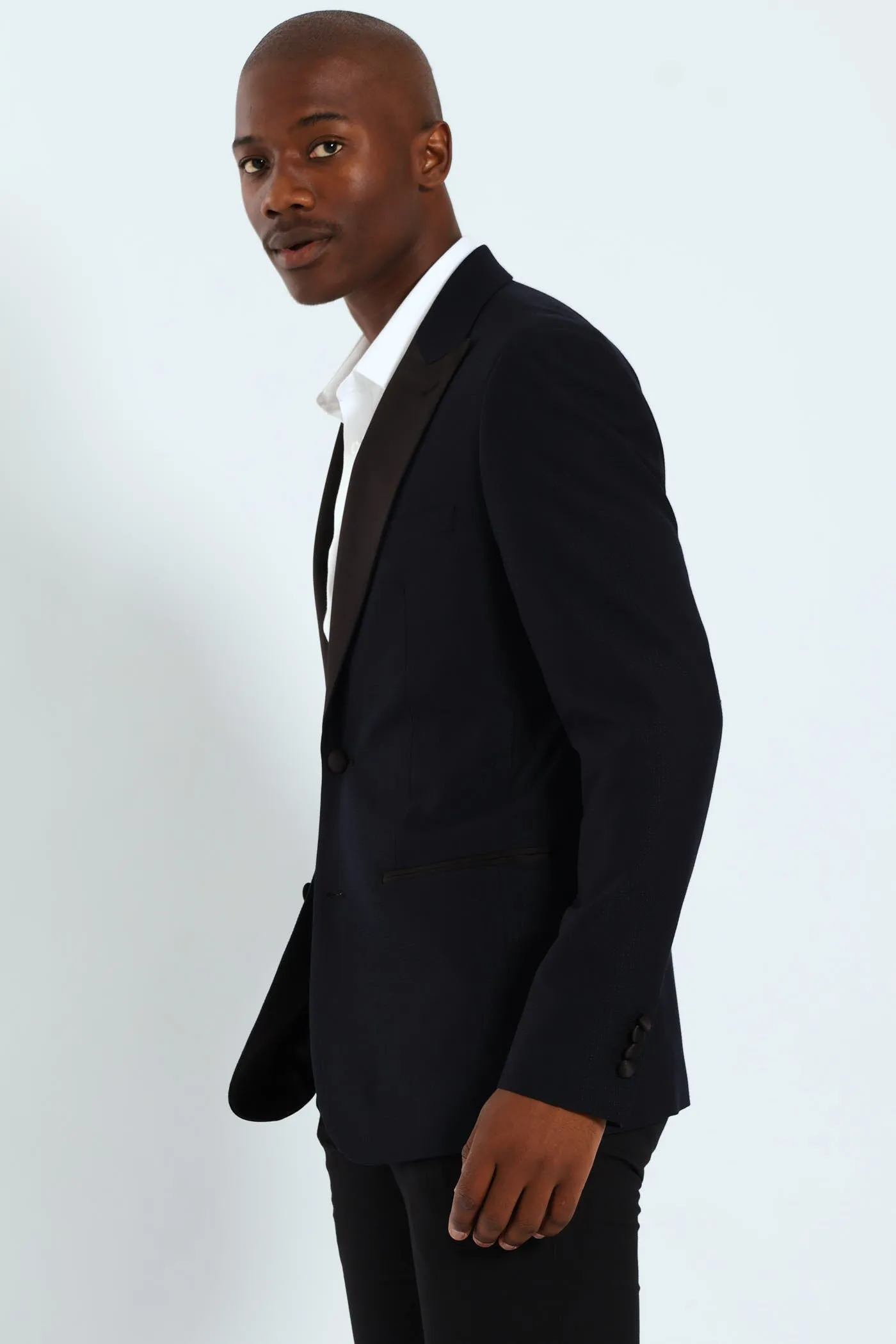 Textured Blazer - Black