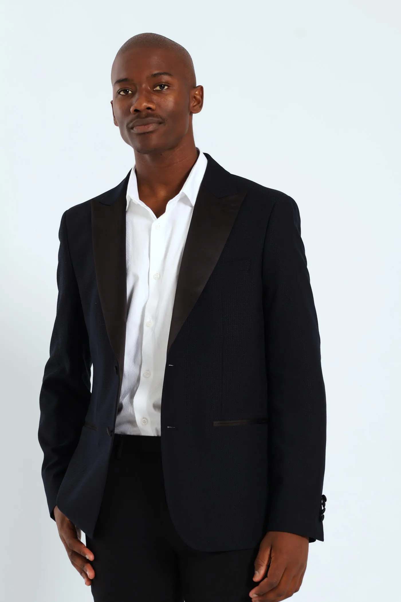 Textured Blazer - Black