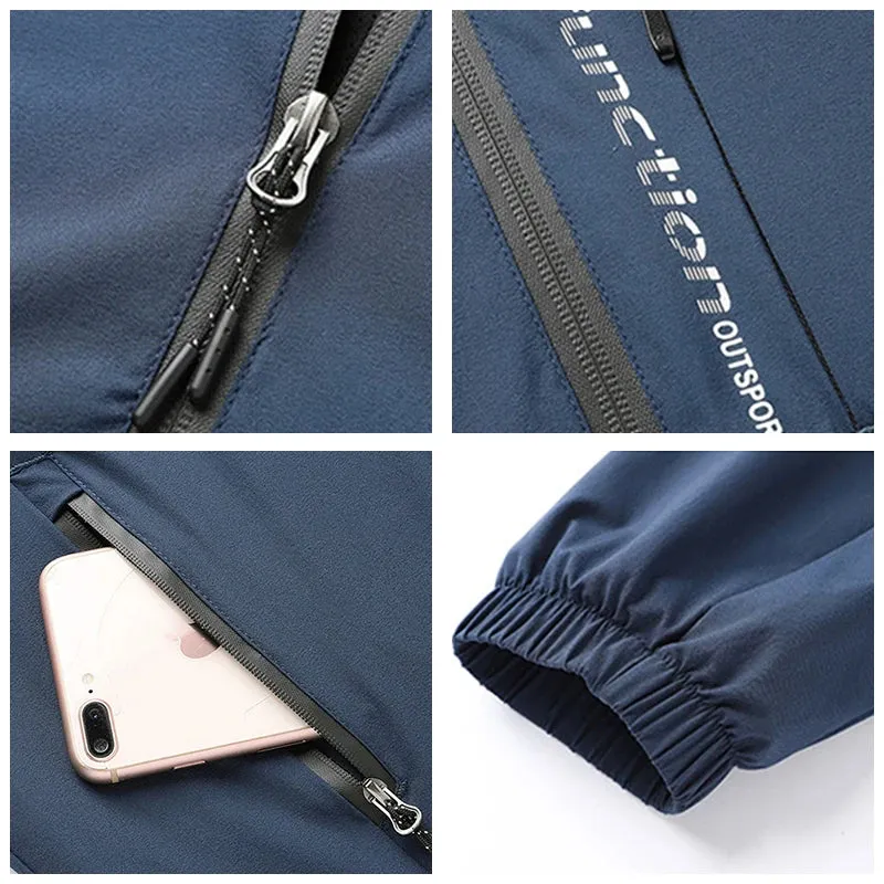 Thin Style Interchange Jacket Leisure Hooded Jackets Man New Detachable Cap Outdoors Windproof waterproof Mountaineering Coat