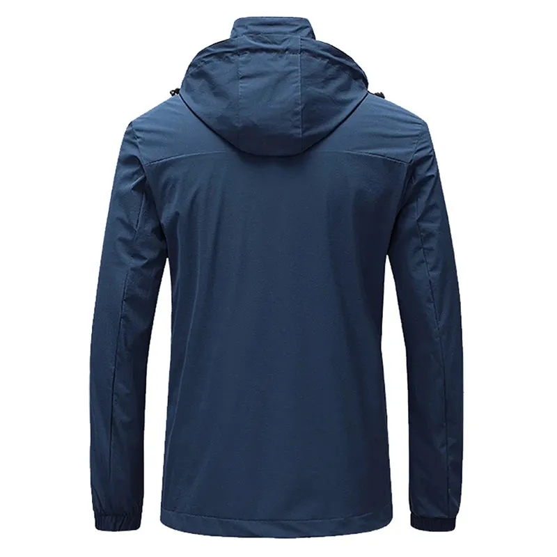 Thin Style Interchange Jacket Leisure Hooded Jackets Man New Detachable Cap Outdoors Windproof waterproof Mountaineering Coat