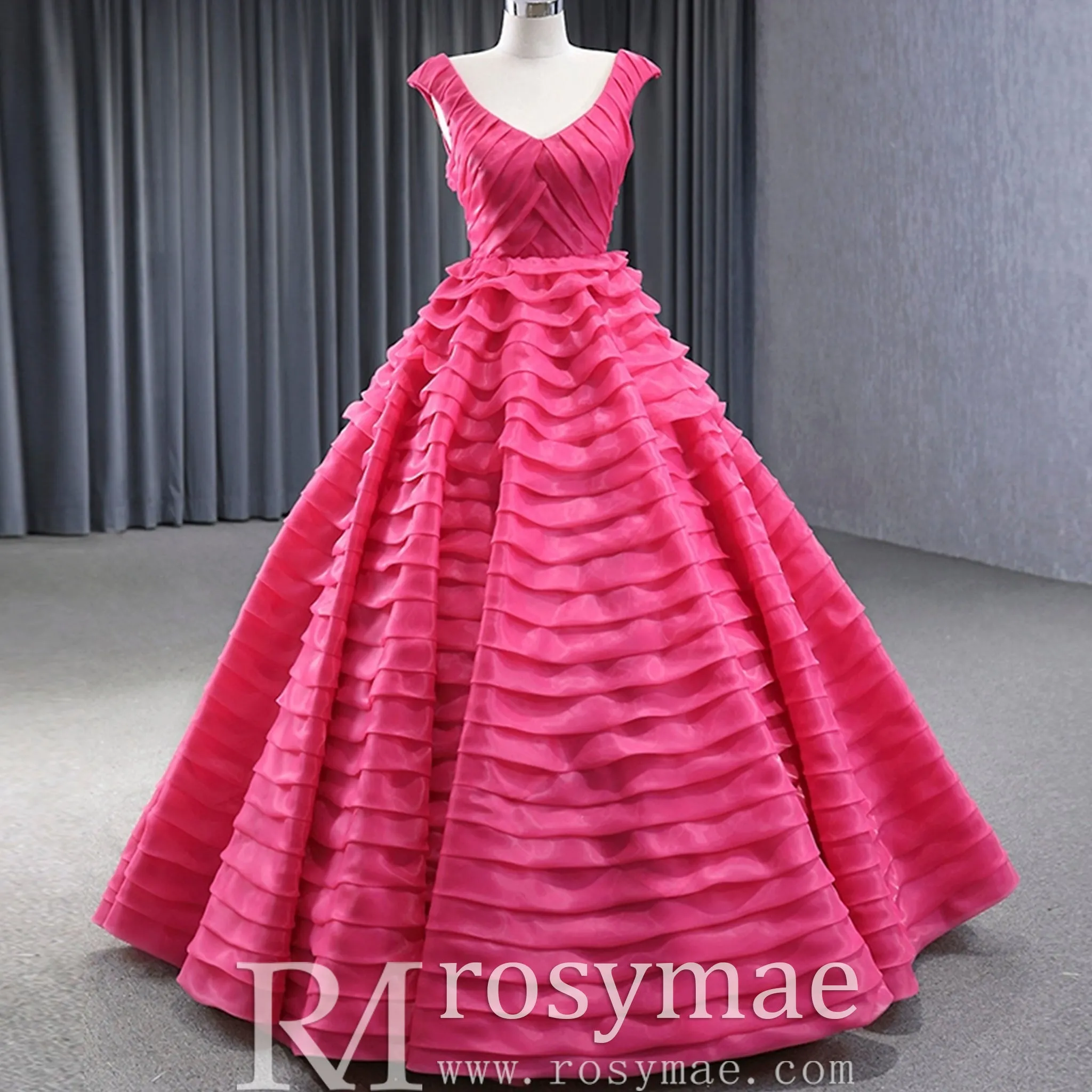 Tiered Ball Gown Detachable Bolero Wedding Dress Formal Gown