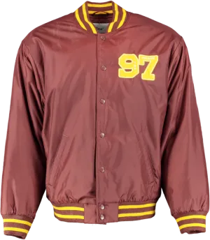 Tna Brown Stadium Jacket - Varsity Inspired Bomber Jacket UK L
