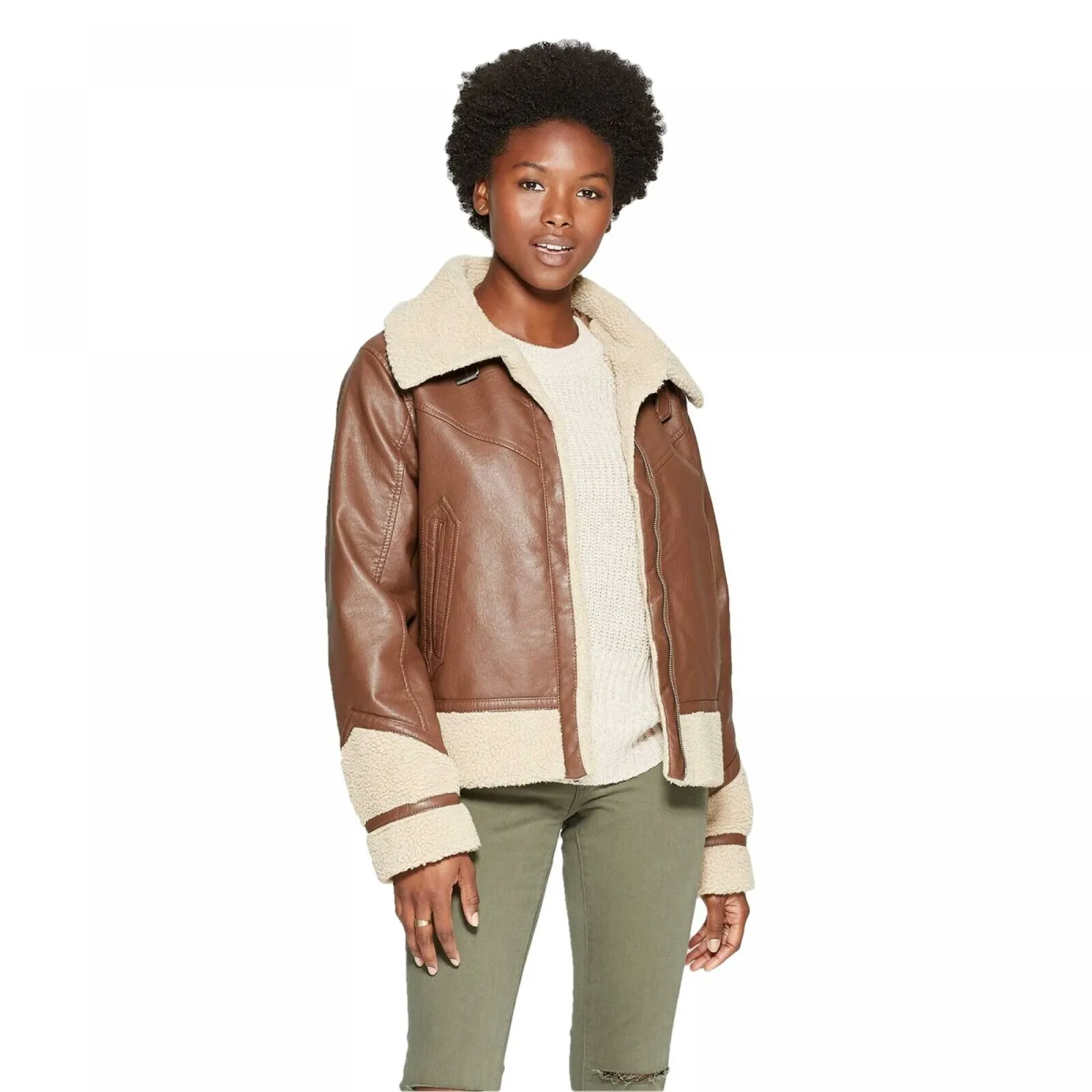 Universal Thread Women's Sherpa Moto Jacket