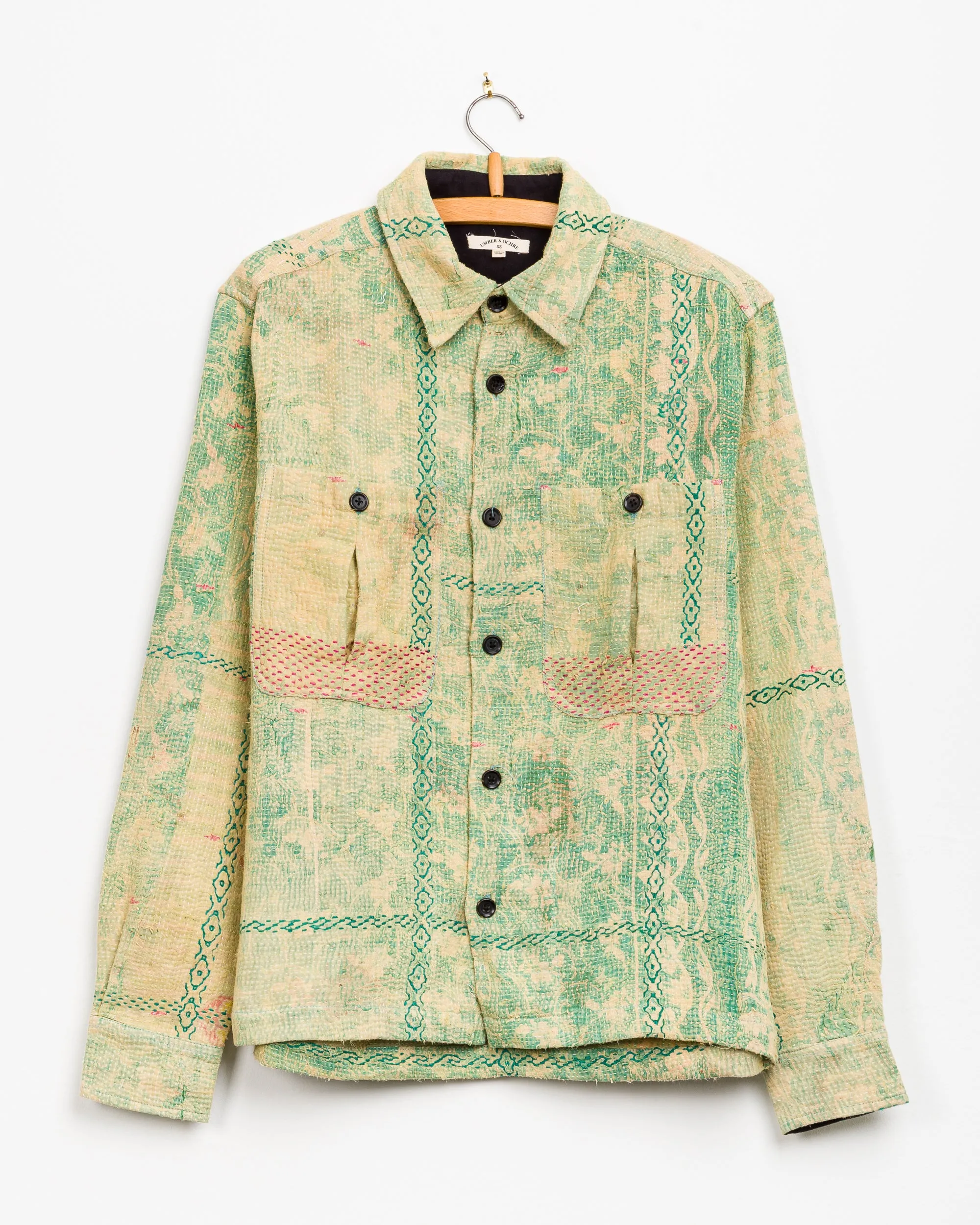 Vivek Overshirt in Quilted Kantha - XS