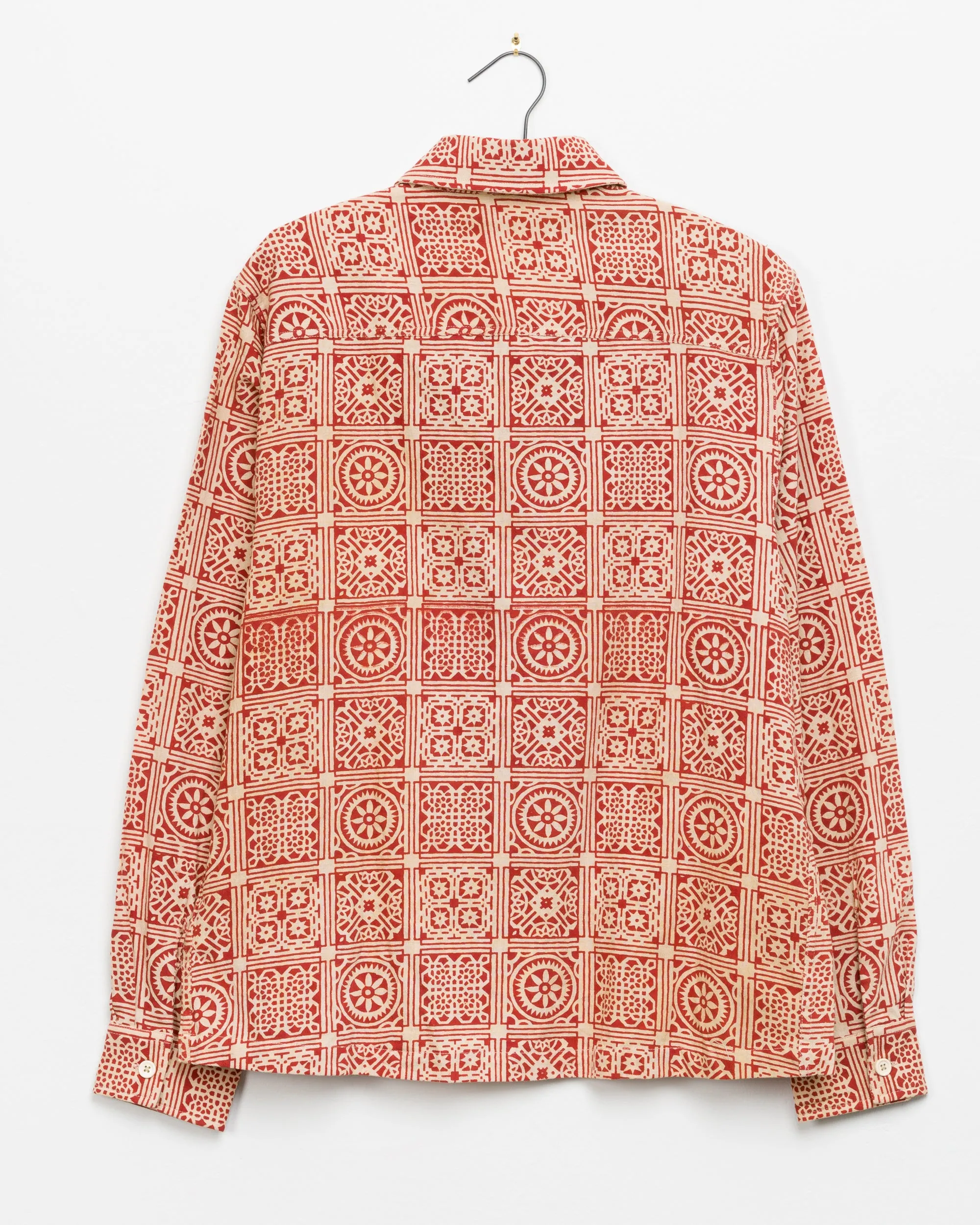 Vivek Overshirt in Red Tiles