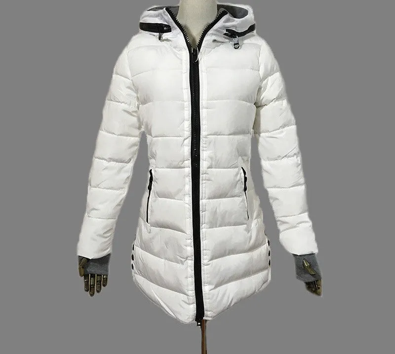 Wadded Clothing Female Women's Winter Jacket Down Cotton Jacket Slim Parkas Ladies Coats Plus Size XS-XXL