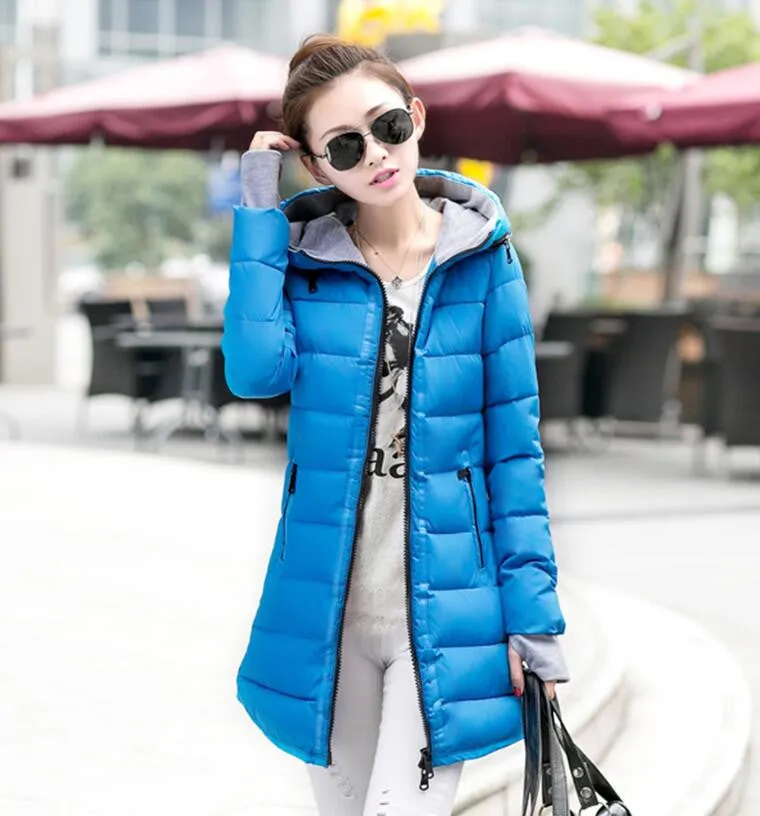 Wadded Clothing Female Women's Winter Jacket Down Cotton Jacket Slim Parkas Ladies Coats Plus Size XS-XXL