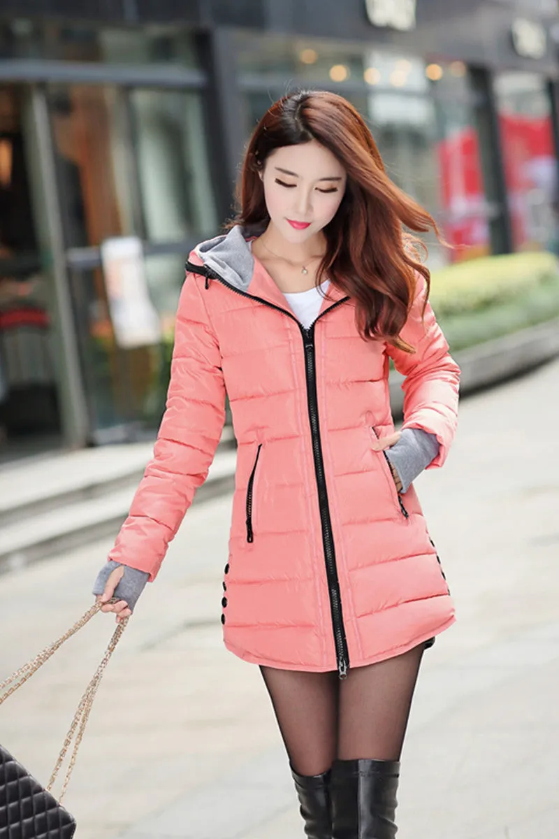 Wadded Jacket Female Women Jacket Down Cotton Coat Slim Parkas Ladies Plus Size Womens Jackets And Coats C2262
