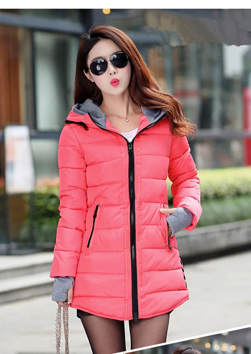 Wadded Jacket Female Women Jacket Down Cotton Coat Slim Parkas Ladies Plus Size Womens Jackets And Coats C2262