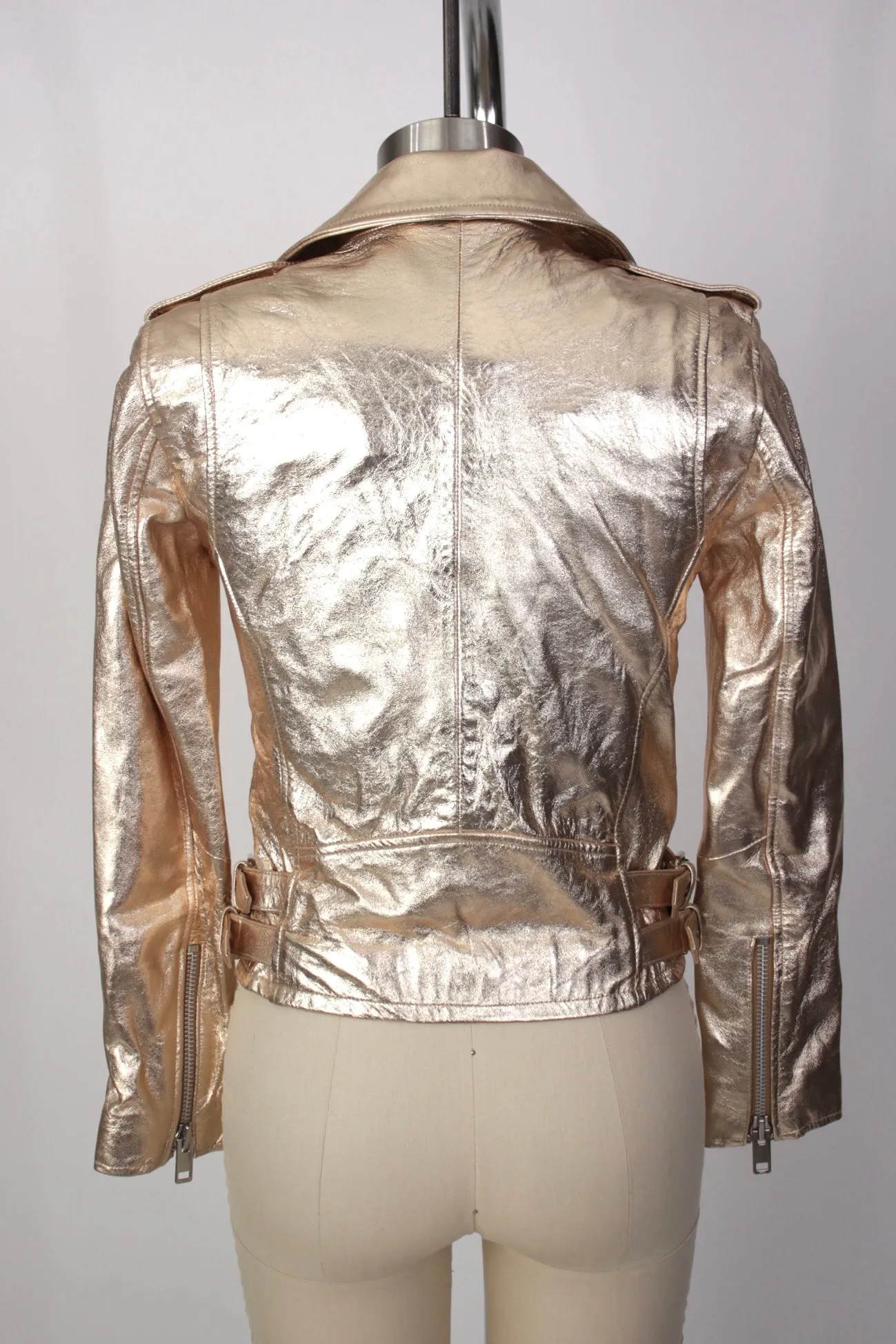 Walter Baker Gold Biker Jacket