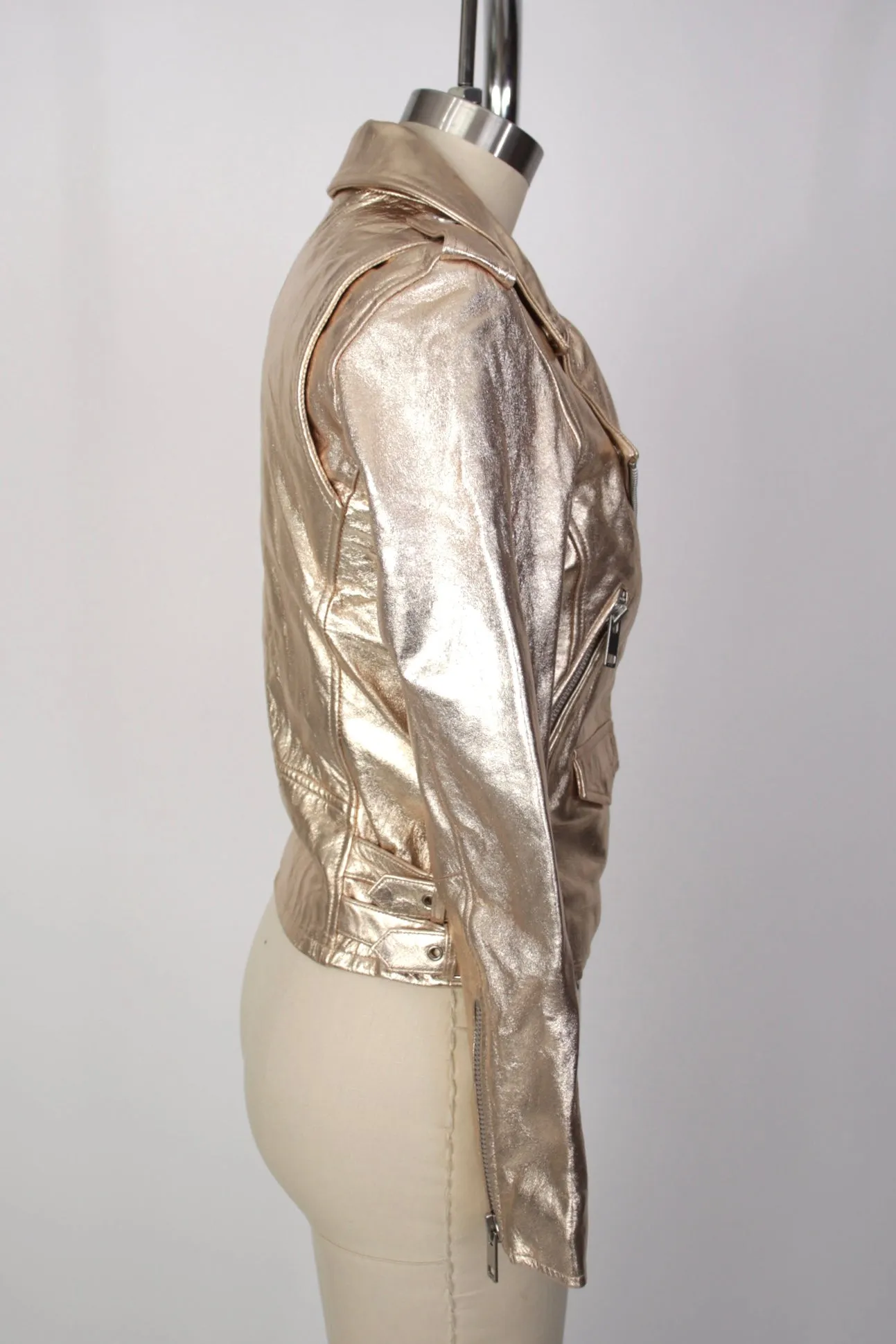 Walter Baker Gold Biker Jacket