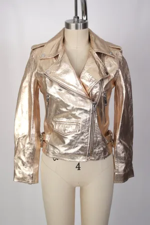 Walter Baker Gold Biker Jacket