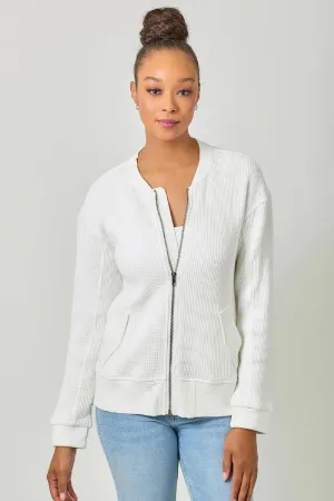 WASHED THERMAL BOMBER JACKET