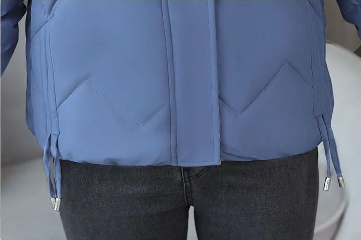 Water-resistant and Windproof Women's Cropped Zip-up Puffer Jacket