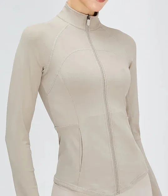 Windproof Running Jacket with Pockets
