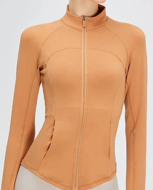 Windproof Running Jacket with Pockets
