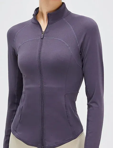 Windproof Running Jacket with Pockets