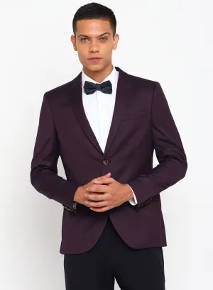 Wine Birds Eye Peak Color Formal Jacket