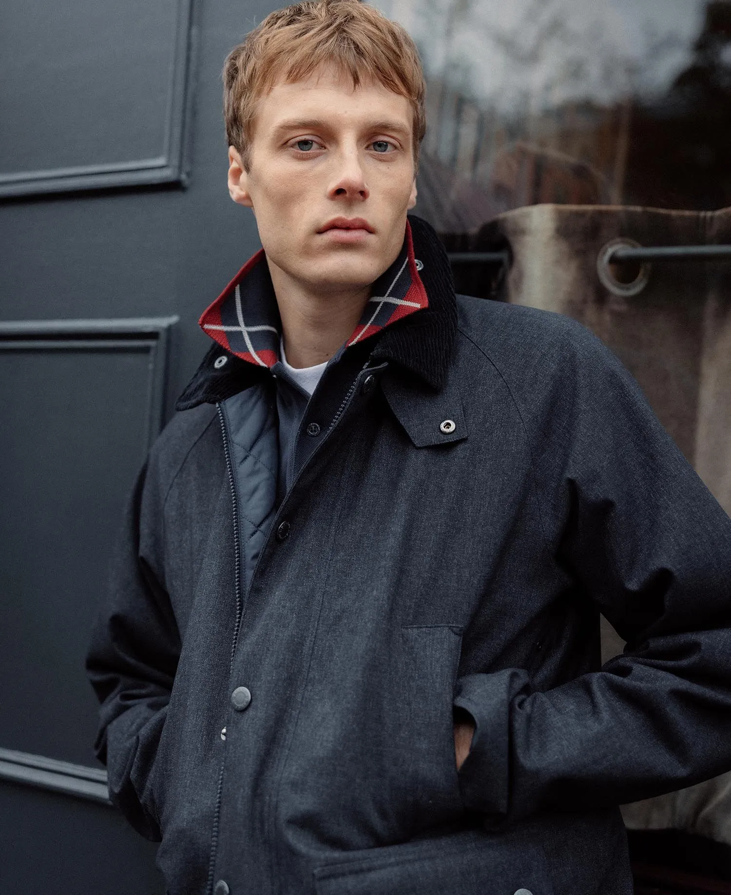Winter Bedale Waterproof Jacket in Navy