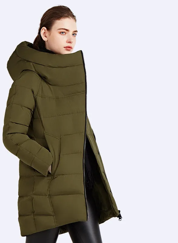 Winter Collection Women's Parka Hooded Warm Jacket Fashion Brand High Quality Thick Outwear Coat 16G607