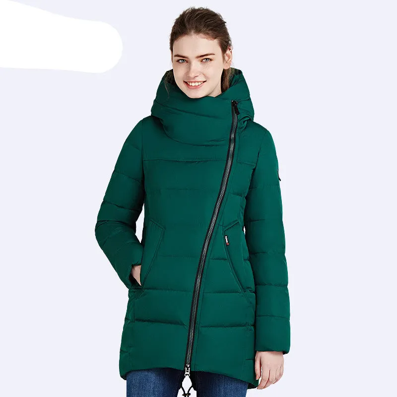 Winter Collection Women's Parka Hooded Warm Jacket Fashion Brand High Quality Thick Outwear Coat 16G607