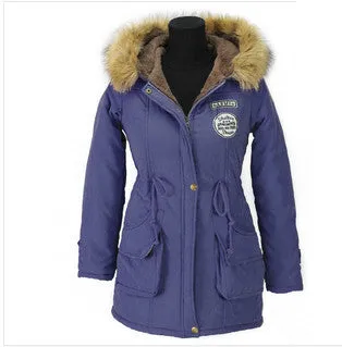 Winter Jacket Women Winter Womens Parka Casual Outwear Military Hooded Coat Long Femme Woman Clothes A1617