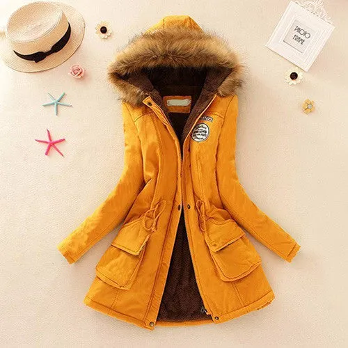 Winter Jacket Women Winter Womens Parka Casual Outwear Military Hooded Coat Long Femme Woman Clothes A1617