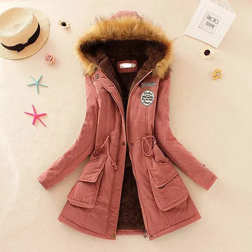 Winter Jacket Women Winter Womens Parka Casual Outwear Military Hooded Coat Long Femme Woman Clothes A1617