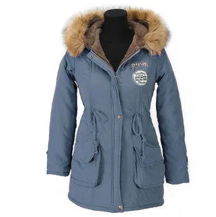 Winter Jacket Women Winter Womens Parka Casual Outwear Military Hooded Coat Long Femme Woman Clothes A1617