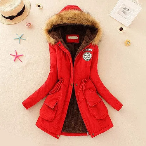 Winter Jacket Women Winter Womens Parka Casual Outwear Military Hooded Coat Long Femme Woman Clothes A1617
