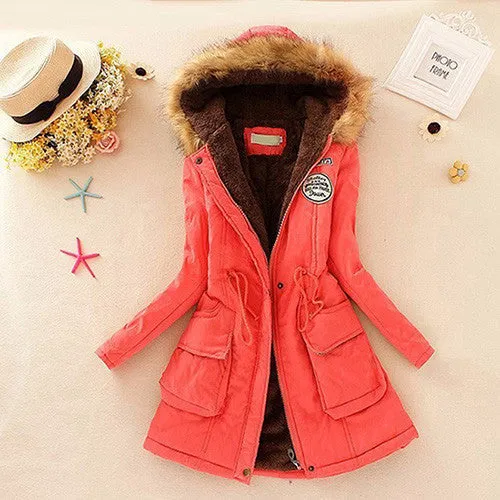 Winter Jacket Women Winter Womens Parka Casual Outwear Military Hooded Coat Long Femme Woman Clothes A1617