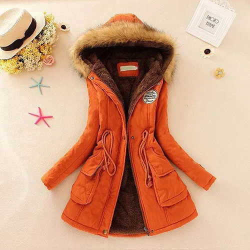Winter Jacket Women Winter Womens Parka Casual Outwear Military Hooded Coat Long Femme Woman Clothes A1617