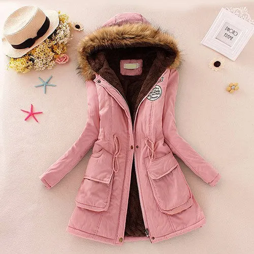 Winter Jacket Women Winter Womens Parka Casual Outwear Military Hooded Coat Long Femme Woman Clothes A1617