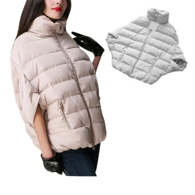Winter Warm Women Bat Sleeve Down Coat Parka Cotton-Pad Jacket Outwear S-XL X16
