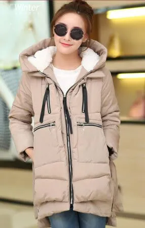 Winter Women Wadded Jacket Red Female Outerwear Plus Size 5XL Thickening Casual Down Cotton Wadded Coat Women Parkas