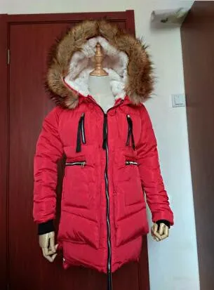 Winter Women Wadded Jacket Red Female Outerwear Plus Size 5XL Thickening Casual Down Cotton Wadded Coat Women Parkas