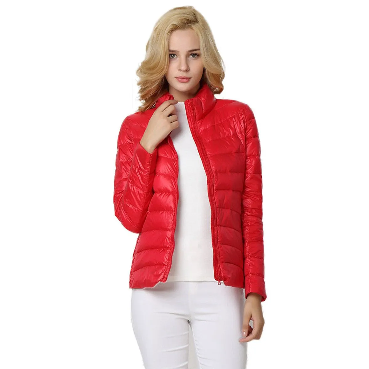 Woman Coats and Jackets Girls White Duck Down Thick Jackets Warm Black Coat