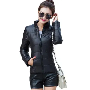 Women Coat Fashion Women Jacket Female Parkas Cotton Casual Basic Jackets Coats Wadded plus size S-XXXL