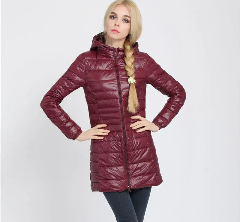 Women Coat Jacket Women 90% Duck Down Outwear Lady Parka Ultra-light Long Elegant Outwear Fashion Down Parka