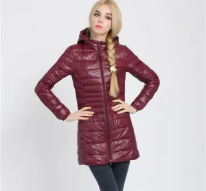 Women Coat Jacket Women 90% Duck Down Outwear Lady Parka Ultra-light Long Elegant Outwear Fashion Down Parka