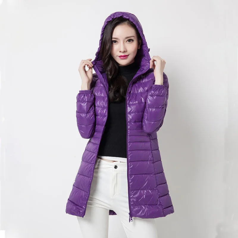 Women Coat Jacket Women 90% Duck Down Outwear Lady Parka Ultra-light Long Elegant Outwear Fashion Down Parka