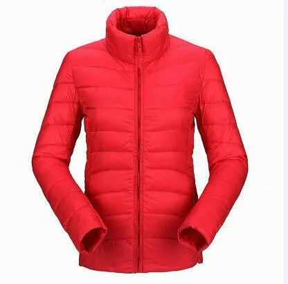 women ultra light down jacket duck down jackets women slim thin long sleeve parka zipper coats pockets solid