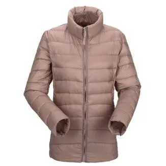 women ultra light down jacket duck down jackets women slim thin long sleeve parka zipper coats pockets solid