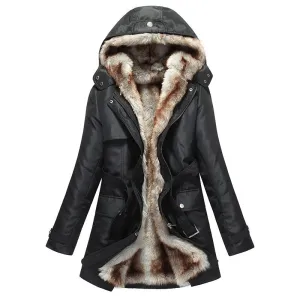 Women Winter Coats And Jackets Faux Fur Woman Warm Parka Hood Coat Plus Size 3XL Oversized Basic Jacket WWM056